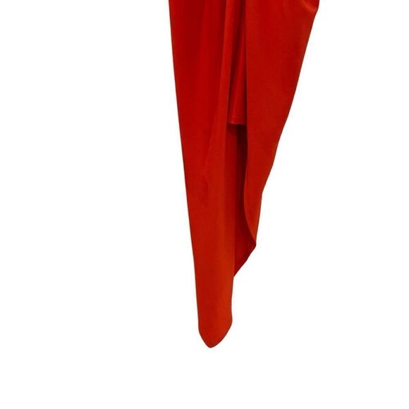 Fresh soul bright orange asymmetrical dress - Picture 6 of 10